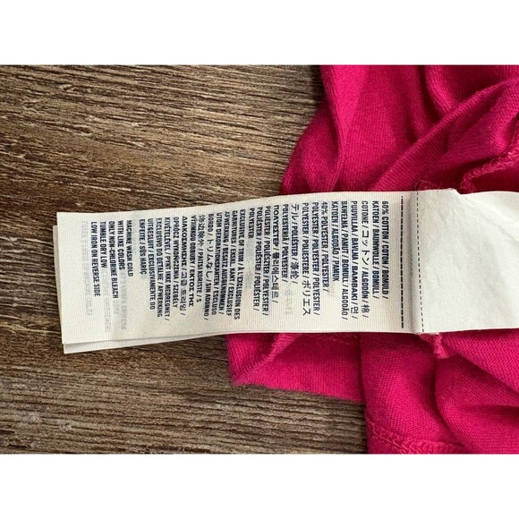 Abercrombie Kids Pink Embroidered Lettering T-Shirt Size XL Preppy Cute Casual - Picture 7 of 7